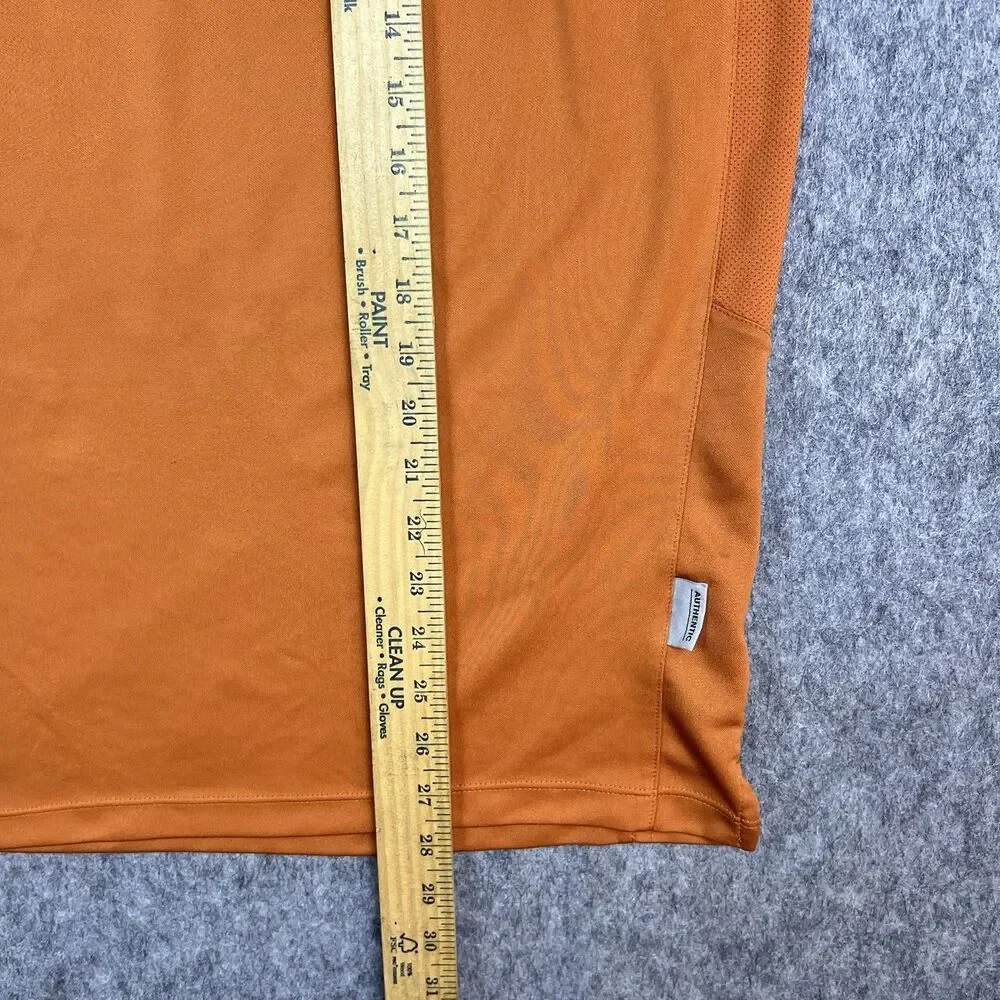 Nike Men's Texas Longhorns Polo Shirt Dri-Fit Orange Short Sleeve Golf Size M